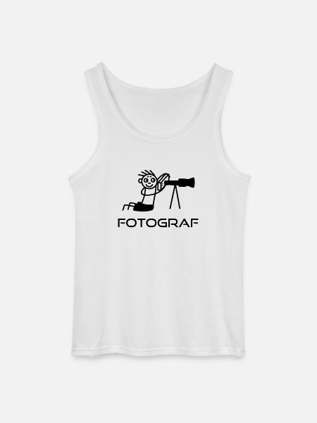 Fotograf mit Stativ - Gildan Männer Tank Top - Weiß