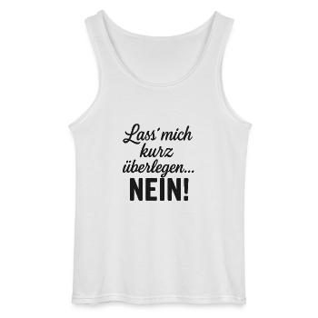 Let me think.. No Statement - Gildan Men’s Tank Top - white - Front - AI Model Male 185 dark (185cm)