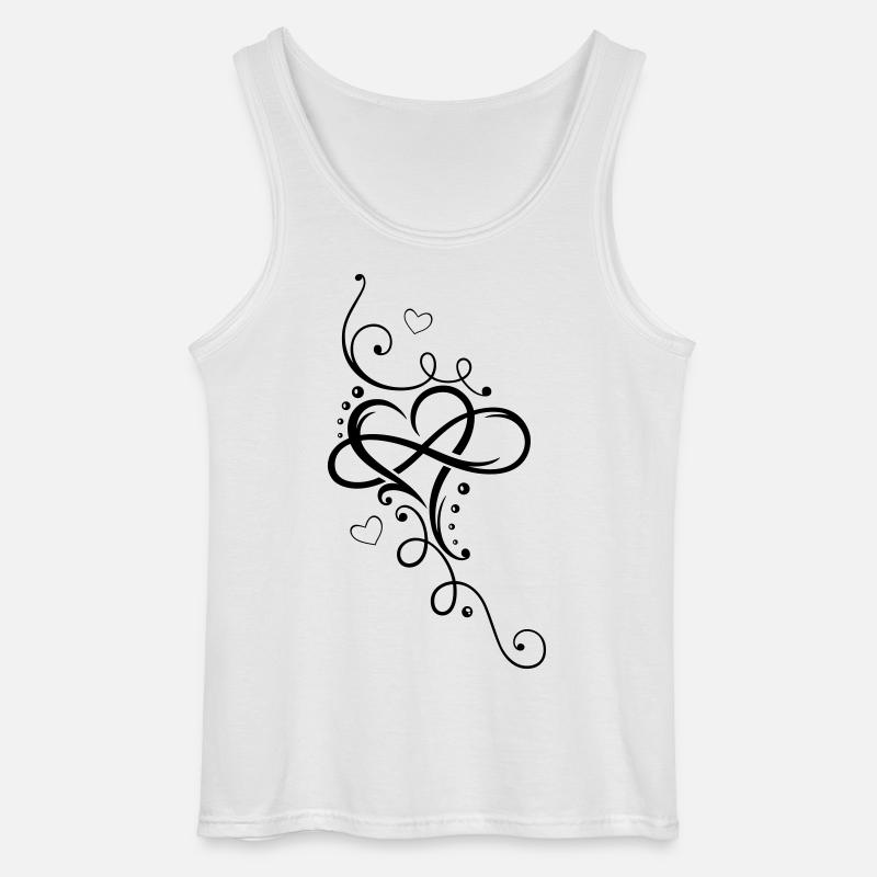 Herz, Unendlichkeit, heart, infinity - Gildan Männer Tank Top - Weiß