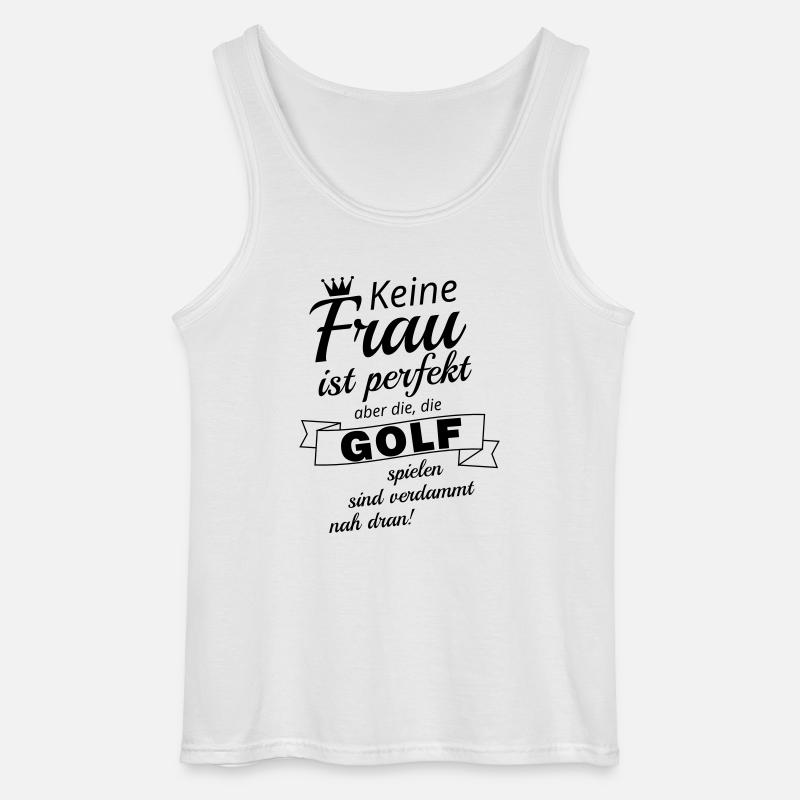 Perfekte Golffrau - Gildan Männer Tank Top - Weiß