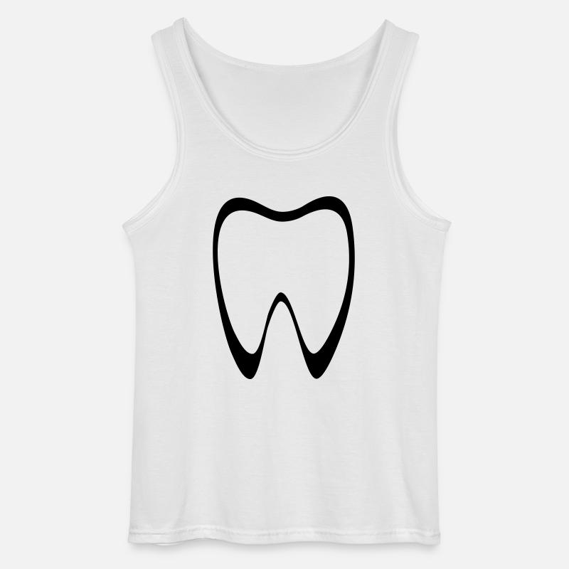 Zahn - Gildan Männer Tank Top - Weiß
