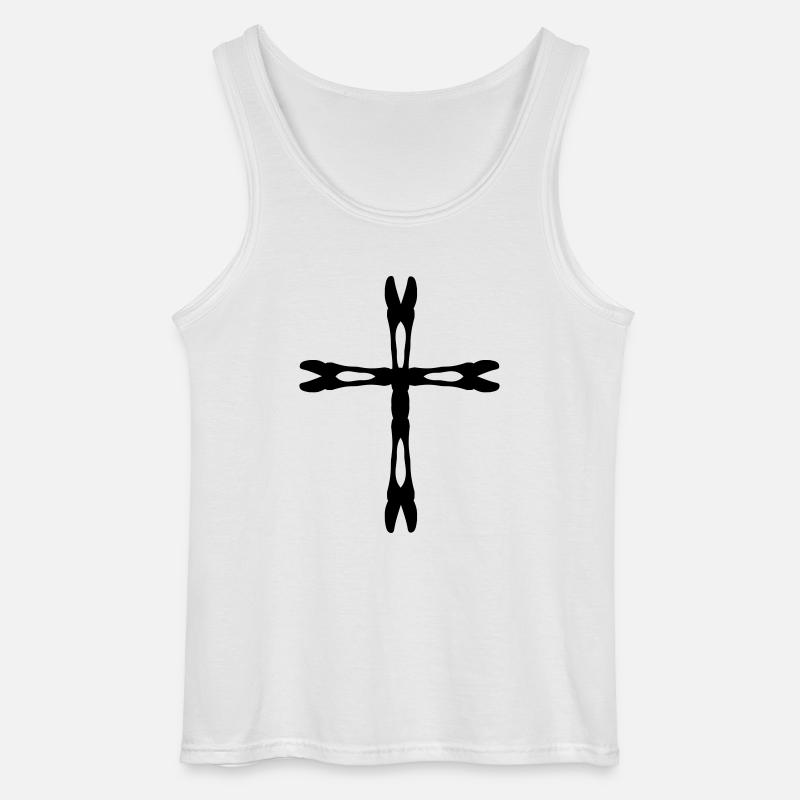 cross x_vec_1 de - Gildan Männer Tank Top - Weiß