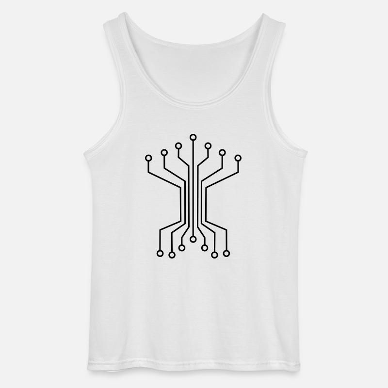 Baum digital - Gildan Männer Tank Top - Weiß