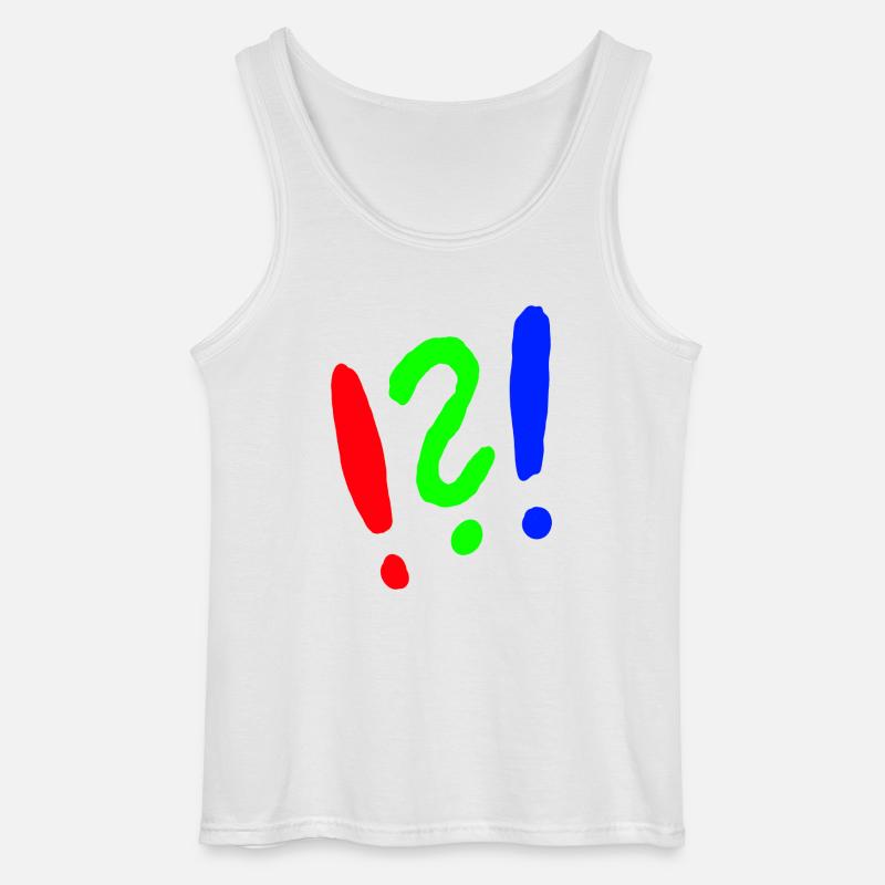 Ausrufezeichen/Fragezeichen comic style - Gildan Männer Tank Top - Weiß
