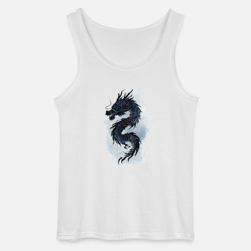 Dragon China Mythology Gift - Gildan Men’s Tank Top - white