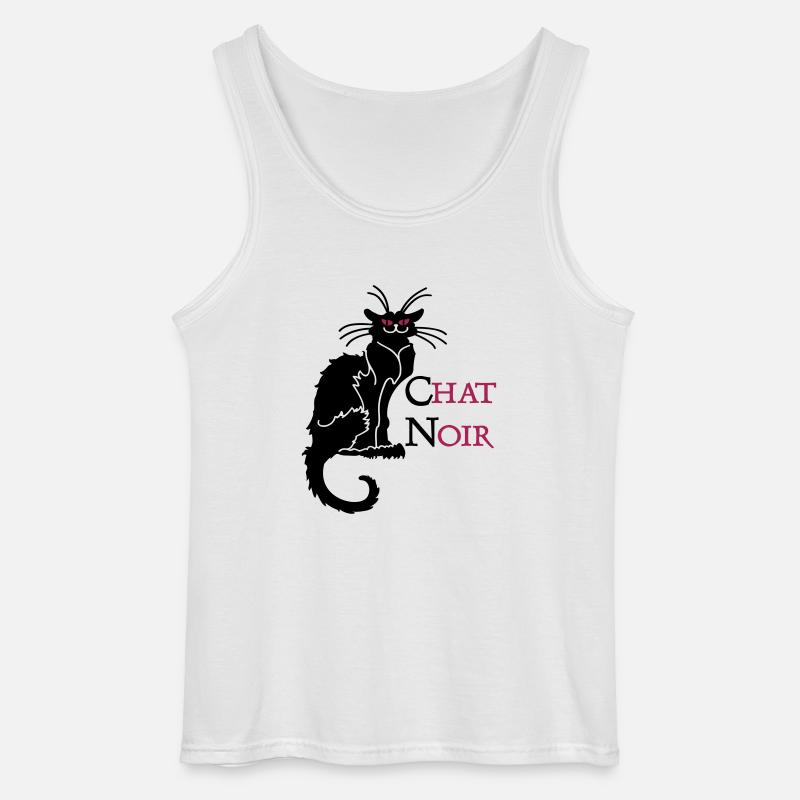 chat noir 'n (text, 2c) - Gildan Männer Tank Top - Weiß