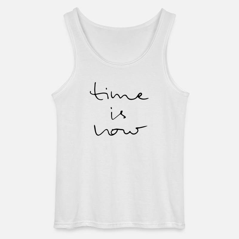 Time Is Now - Gildan Männer Tank Top - Weiß