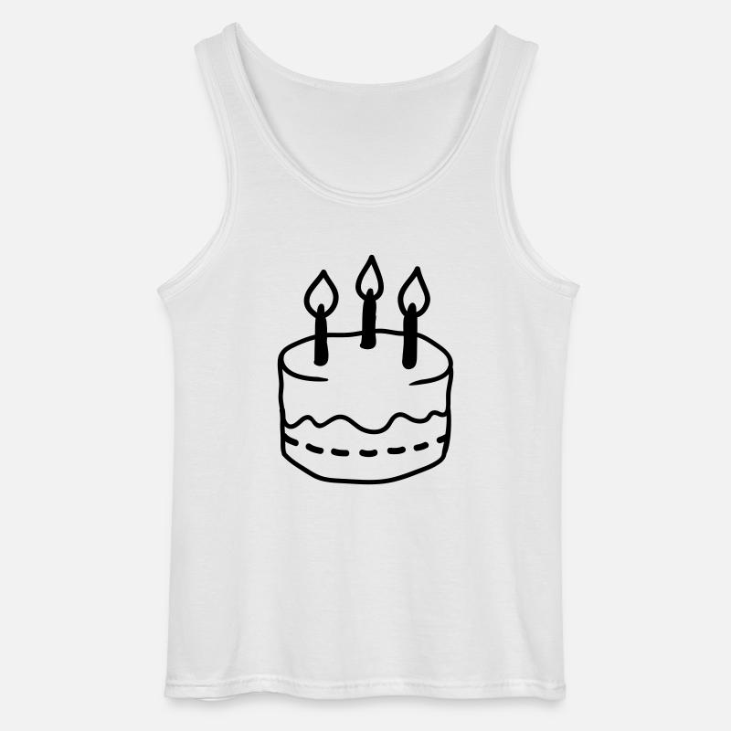 Torte - Line - Gildan Männer Tank Top - Weiß