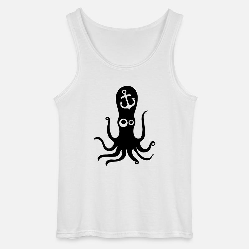 Anker mit Nautilus - Gildan Männer Tank Top - Weiß