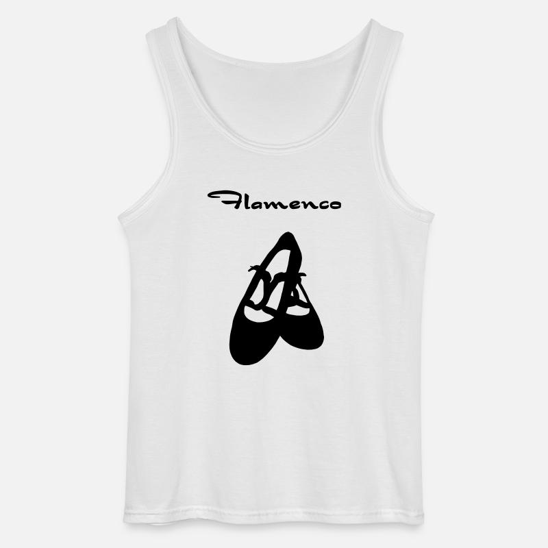 Flamencoschuhe mit Text - Gildan Männer Tank Top - Weiß