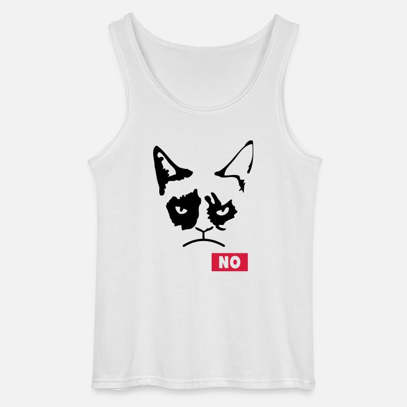Grumpy Cat - Gildan Männer Tank Top - Weiß