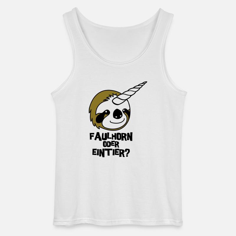 Faulhorn oder Eintier - Gildan Männer Tank Top - Weiß
