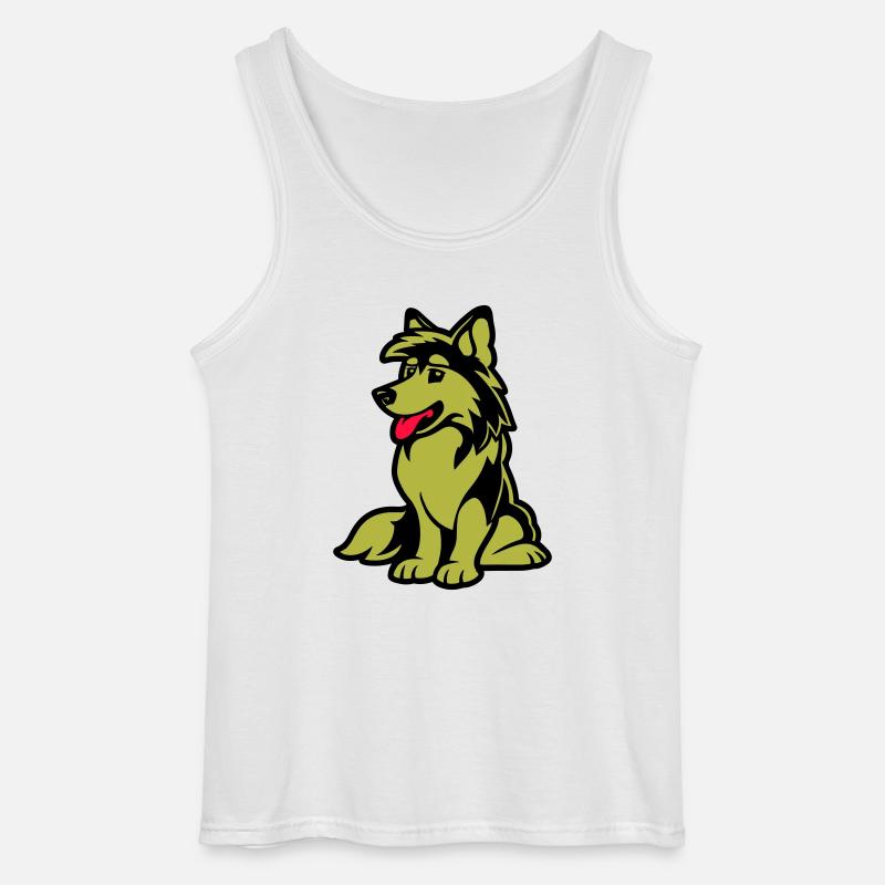 dog comic hund - Gildan Männer Tank Top - Weiß