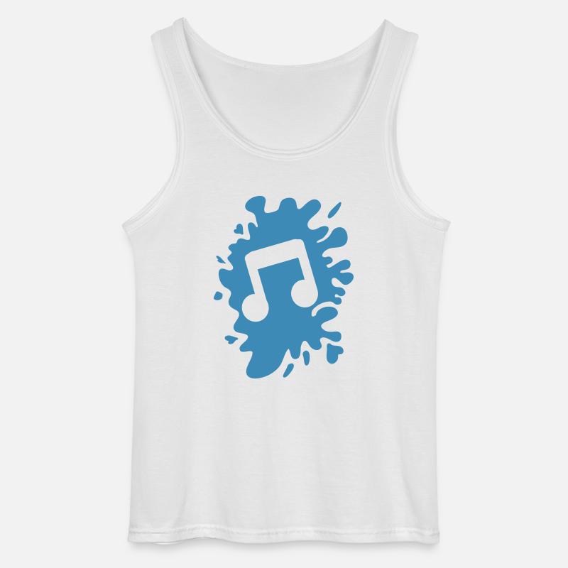 klecks musik note - Gildan Männer Tank Top - Weiß
