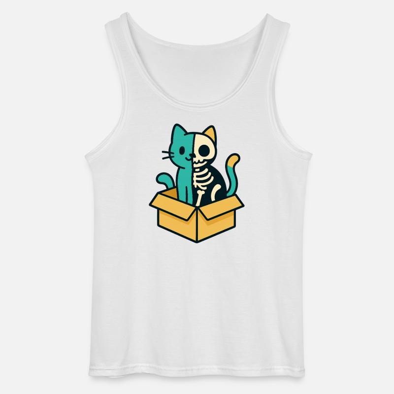 Le chat de Schrödinger - Conception physique - Débardeur Gildan Homme - blanc