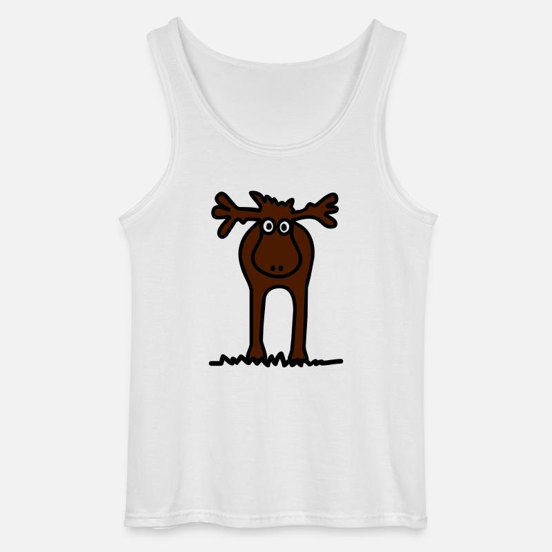 Lustiger Elch oder Rentier? - Gildan Männer Tank Top - Weiß