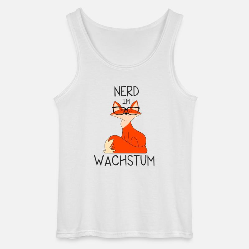 Fuchs-Nerd - Gildan Männer Tank Top - Weiß