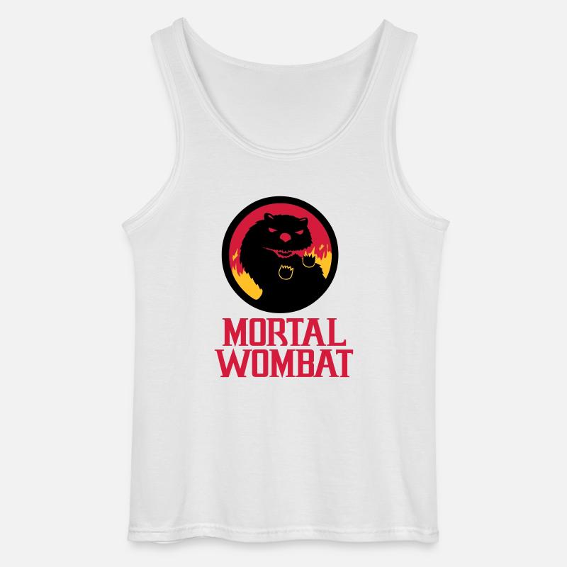 Mortal Wombat - Gildan Männer Tank Top - Weiß