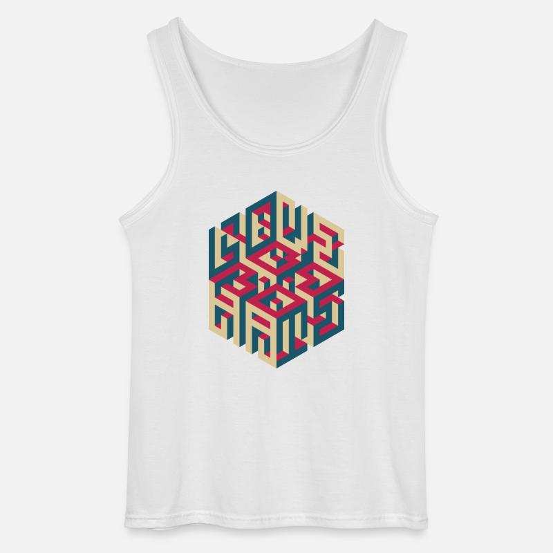 LOVE/HATE - Gildan Männer Tank Top - Weiß
