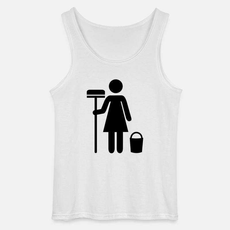 Putzfrau - Gildan Männer Tank Top - Weiß
