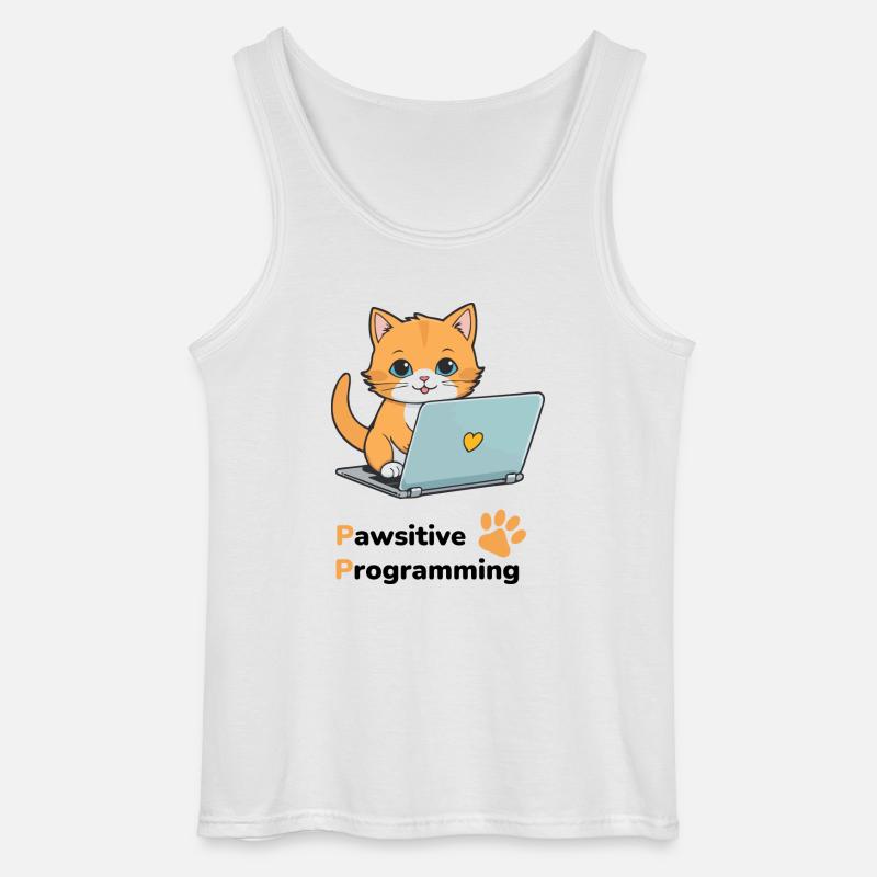 Pawsitive programming - Gildan Männer Tank Top - Weiß