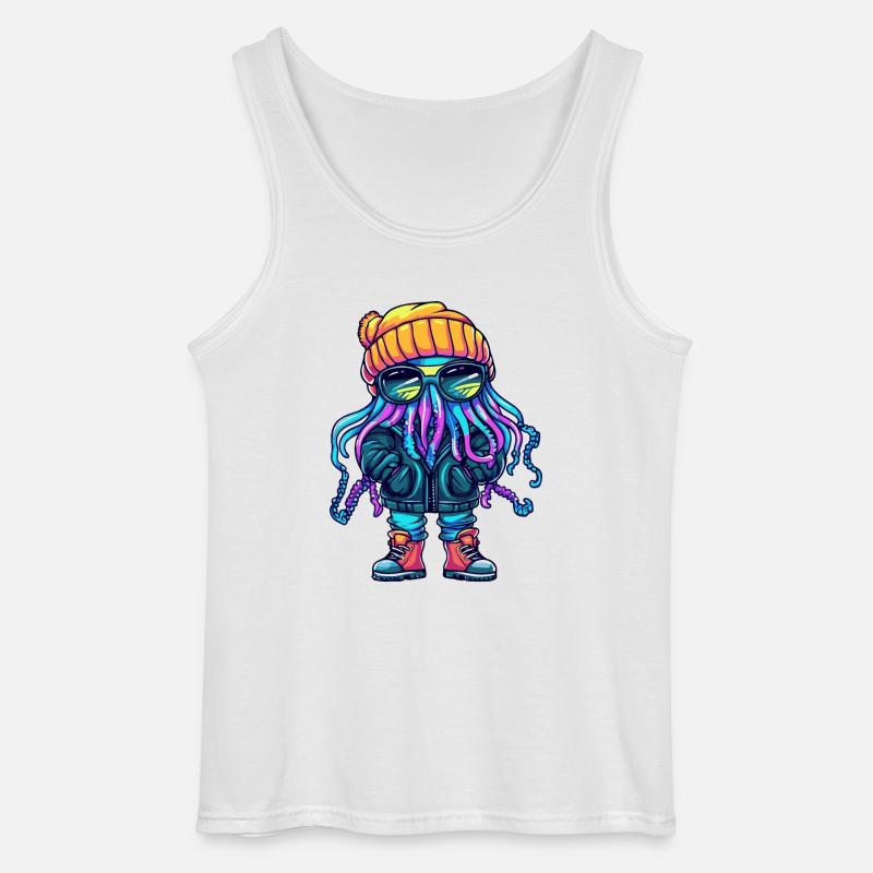 Qualle Winter Comic - Gildan Männer Tank Top - Weiß