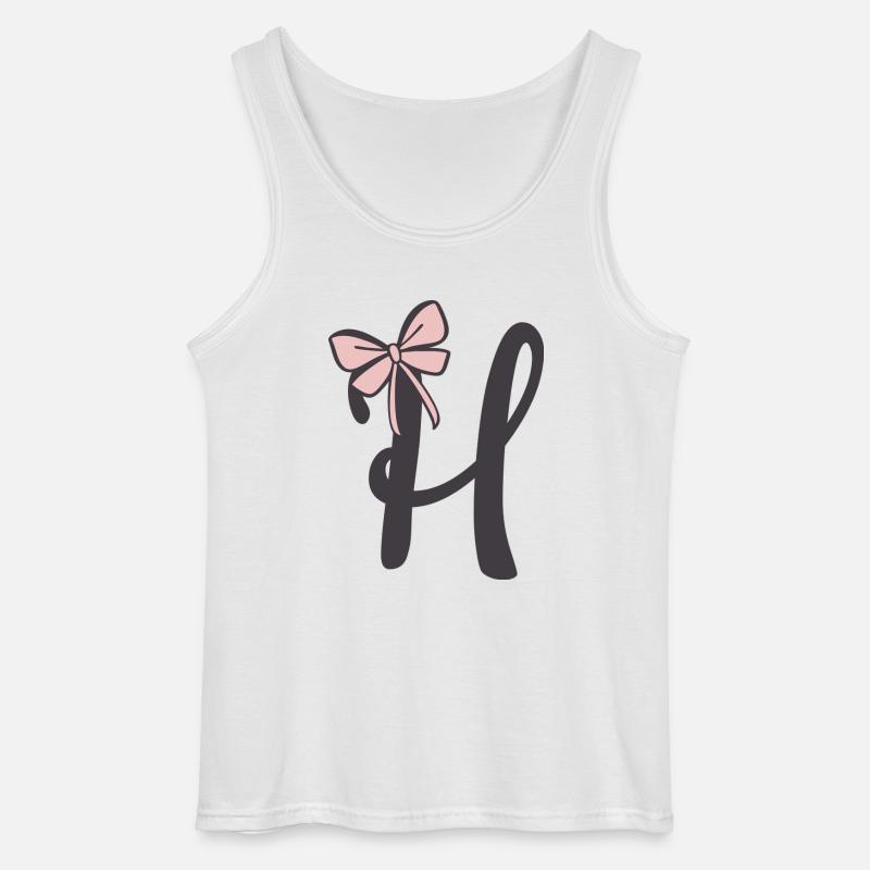 Anfangsbuchstabe H Schleifchen - Gildan Männer Tank Top - Weiß