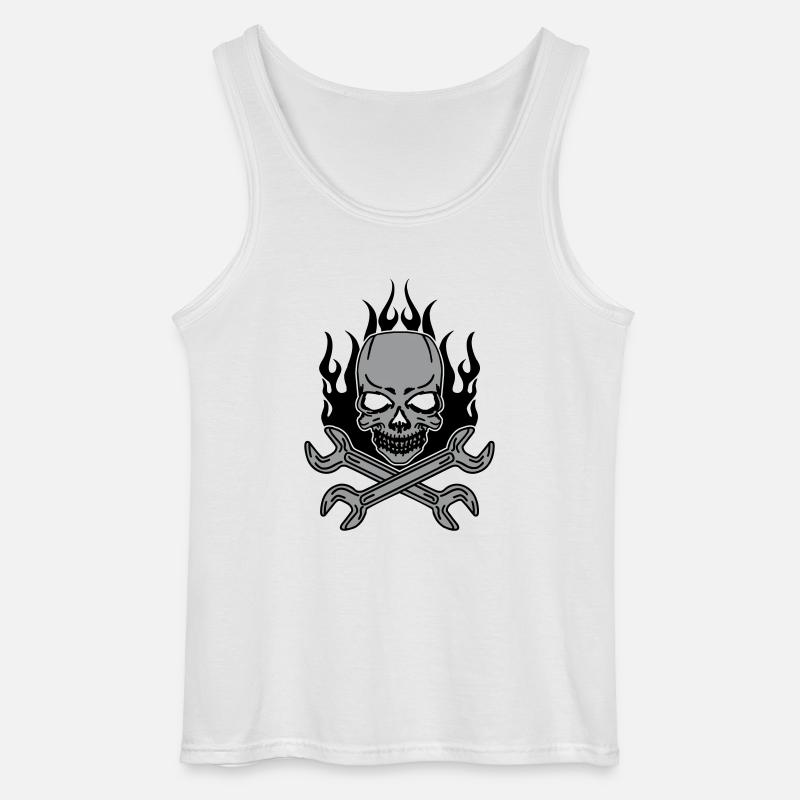 Tuning Skull - Gildan Männer Tank Top - Weiß