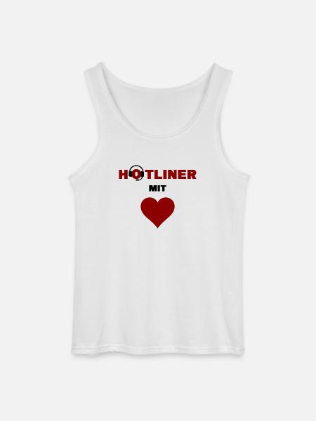 Hotliner mit Herz - Gildan Männer Tank Top - Weiß
