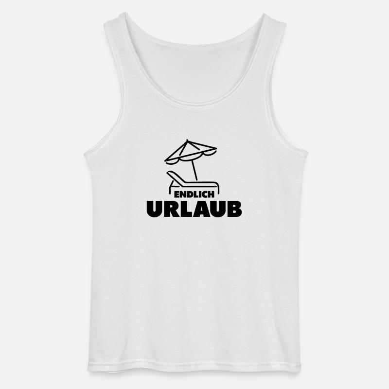 Endlich Urlaub - Gildan Männer Tank Top - Weiß