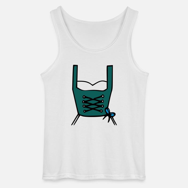 Dirndl - Gildan Männer Tank Top - Weiß