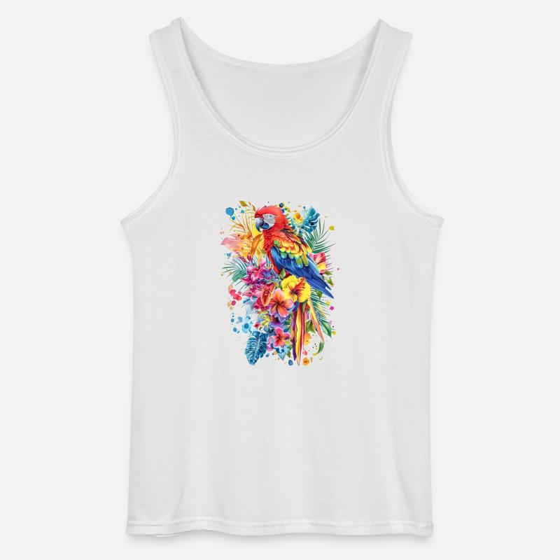 Hawaii Design - Gildan Männer Tank Top - Weiß