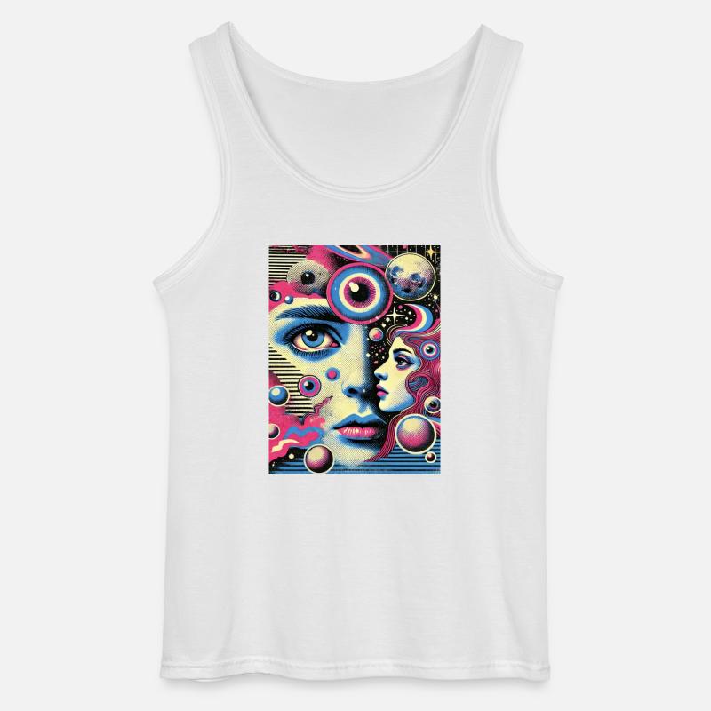 Cosmic Vision - View into infinity - Gildan Men’s Tank Top - white