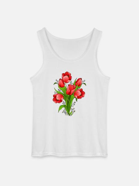 Blumen - Gildan Männer Tank Top - Weiß