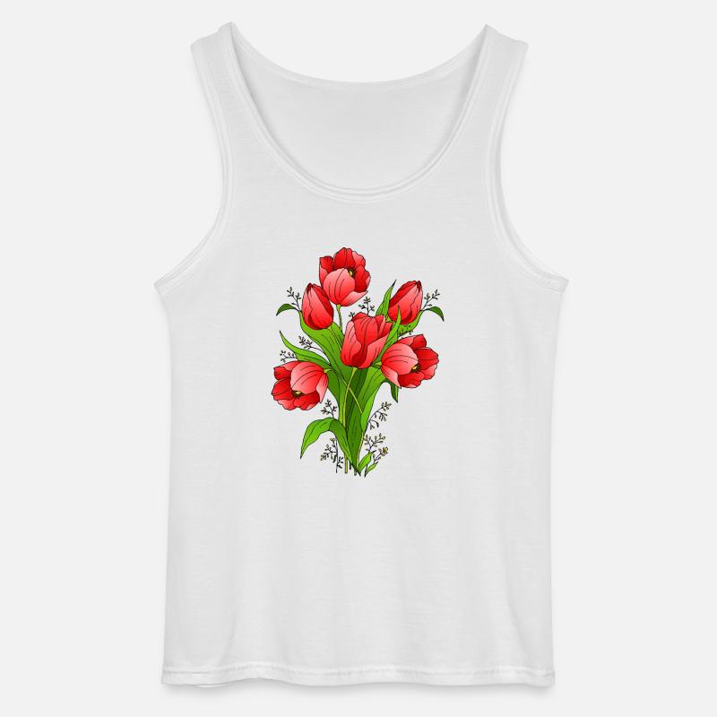 Blumen - Gildan Männer Tank Top - Weiß