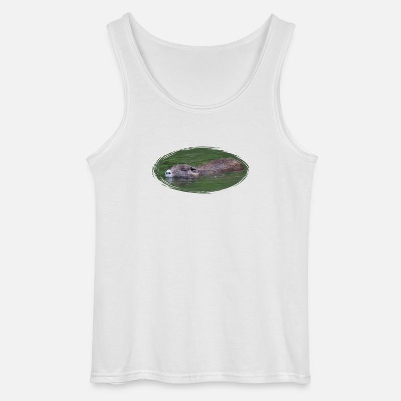 Nutria Biber Biberratte Wasserratte - Gildan Männer Tank Top - Weiß