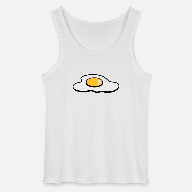 Ein Spiegelei - Gildan Männer Tank Top - Weiß