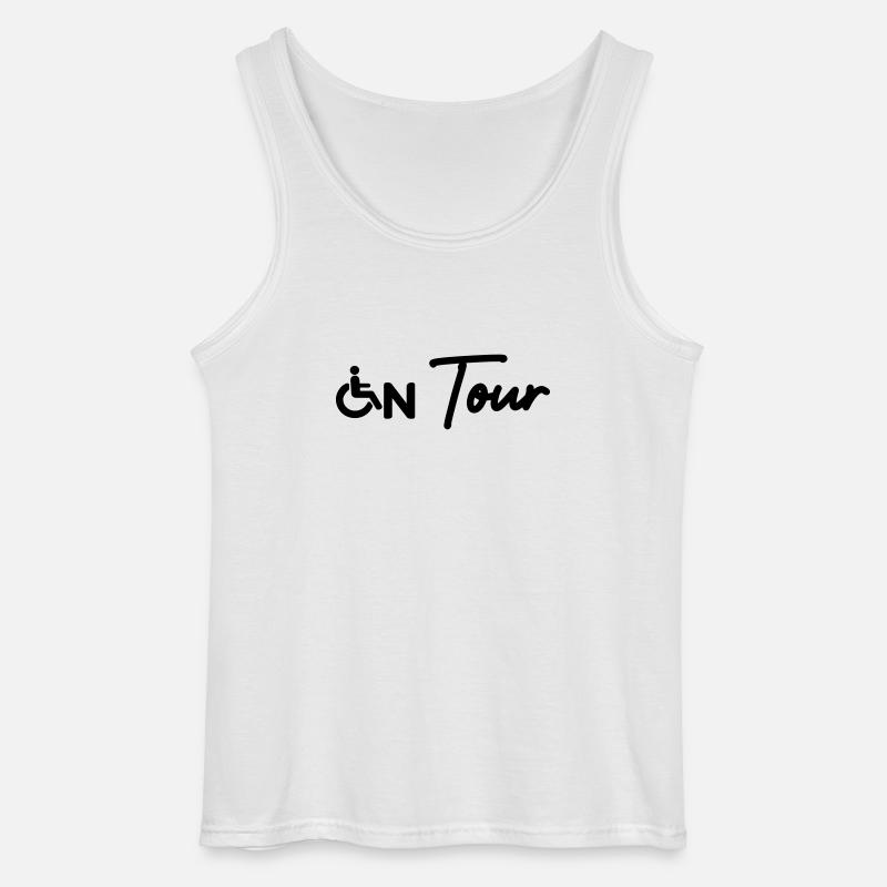 On Tour Rollstuhl Behindert - Gildan Männer Tank Top - Weiß