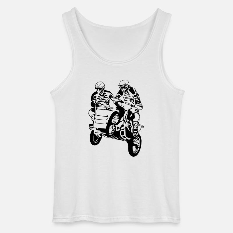 Sidecar Moto Cross - Gildan tanktop til mænd - hvid