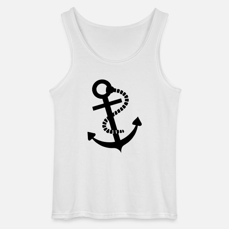 Anker - Gildan Männer Tank Top - Weiß