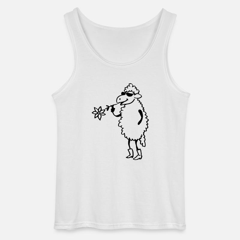 Cooles Schaf - Gildan Männer Tank Top - Weiß