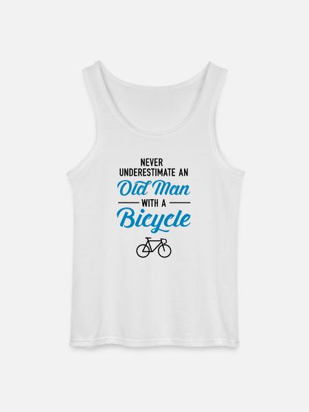 Old Man - Bicycle - Gildan Men’s Tank Top - white