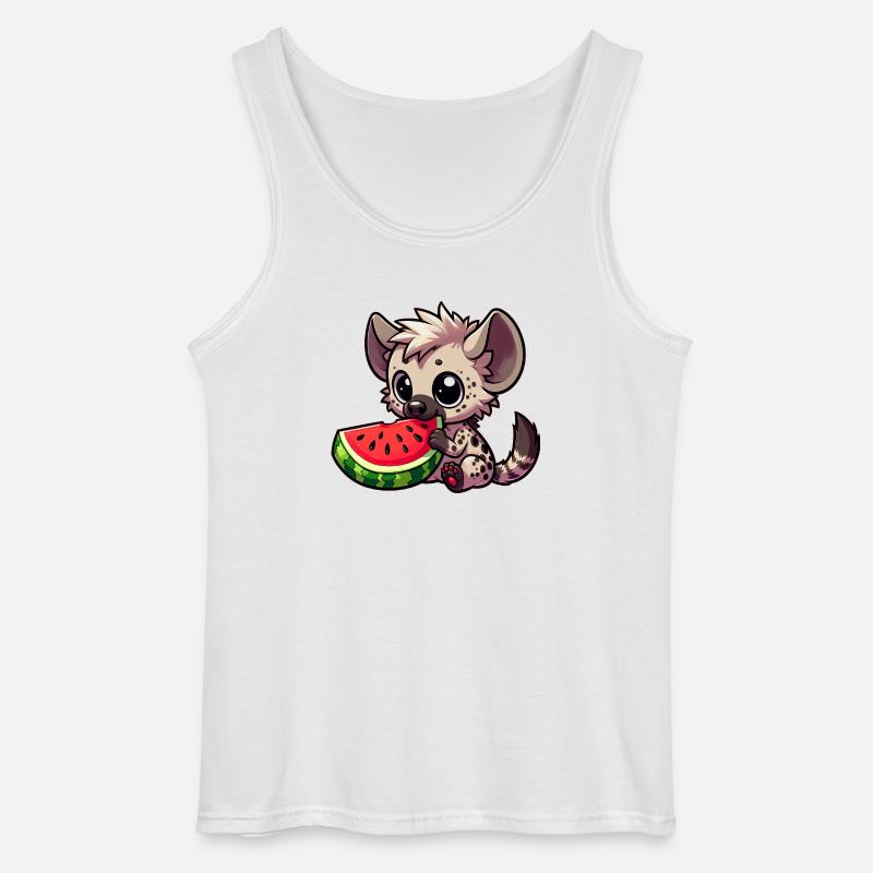 Hyäne mit Wassermelone Sommerfrucht - Gildan Männer Tank Top - Weiß