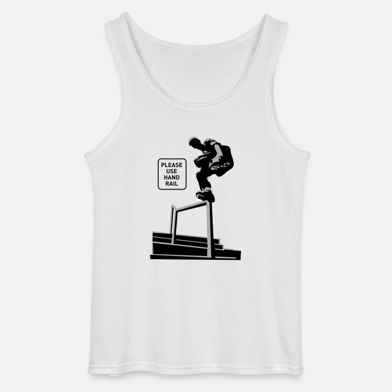 Handrail - Gildan Männer Tank Top - Weiß