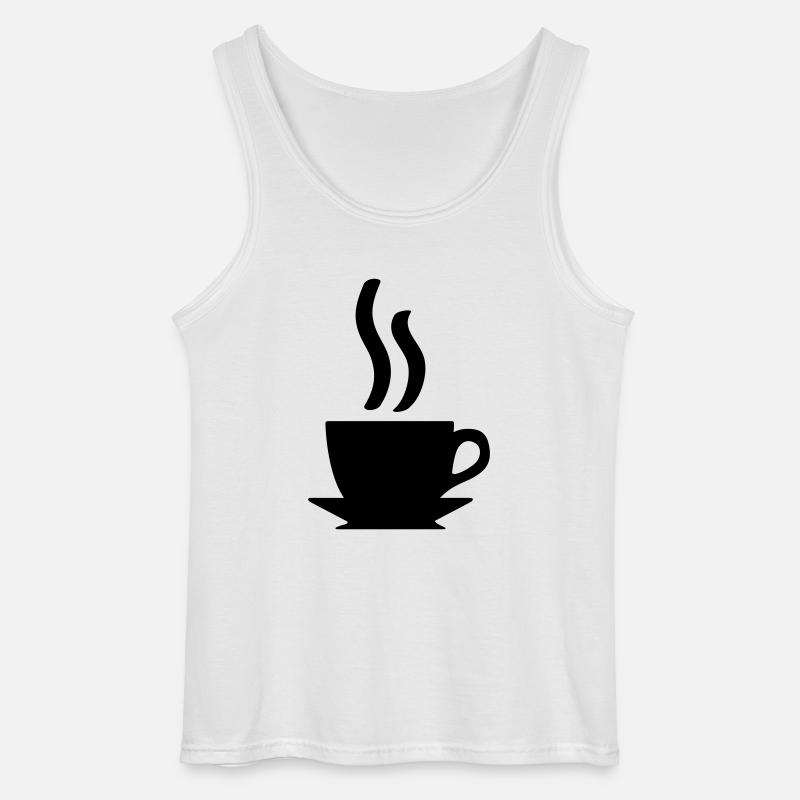 Kaffe oder Tee - Gildan Männer Tank Top - Weiß