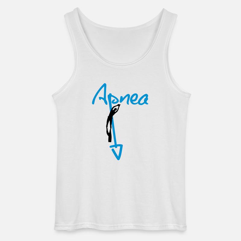 Apnea Script - Gildan Männer Tank Top - Weiß
