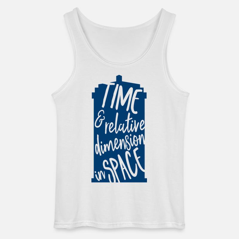 Time and Relative Dimension in Space - Gildan Männer Tank Top - Weiß