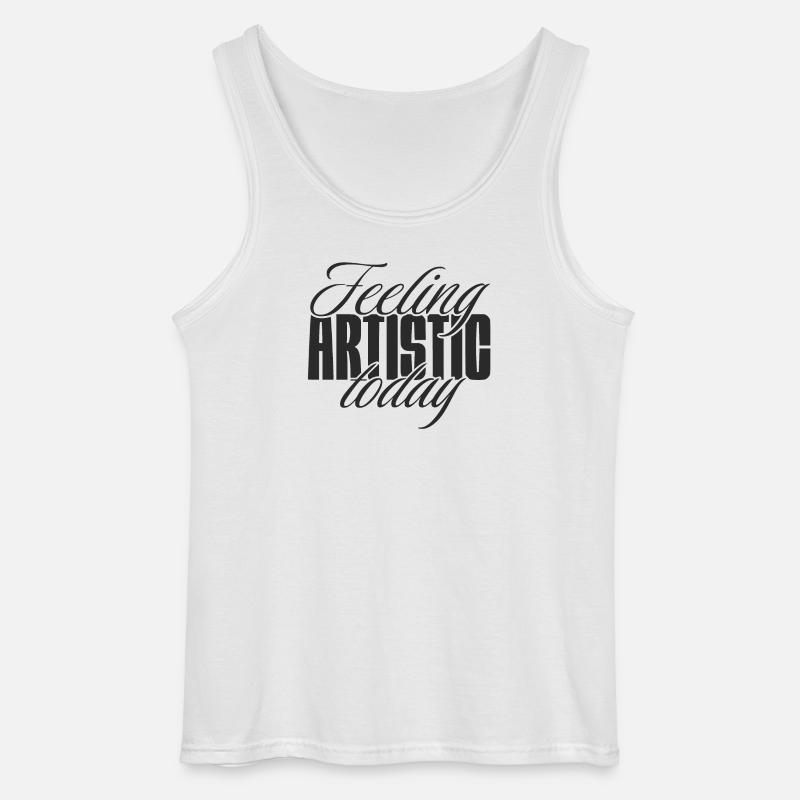 Feeling artistic today - Gildan Männer Tank Top - Weiß
