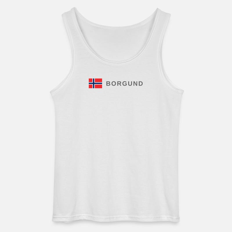 Borgund Norwegen - Gildan Männer Tank Top - Weiß