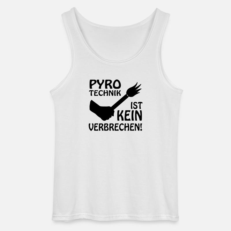 PYRO-TECHNIK IST KEIN VERBRECHEN - Gildan Männer Tank Top - Weiß